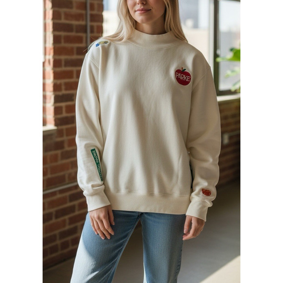 Parke Limited Edition NYC Pop-Up Patch Sweatshirt Embroidered Central Parke L/XL - Picture 13 of 14